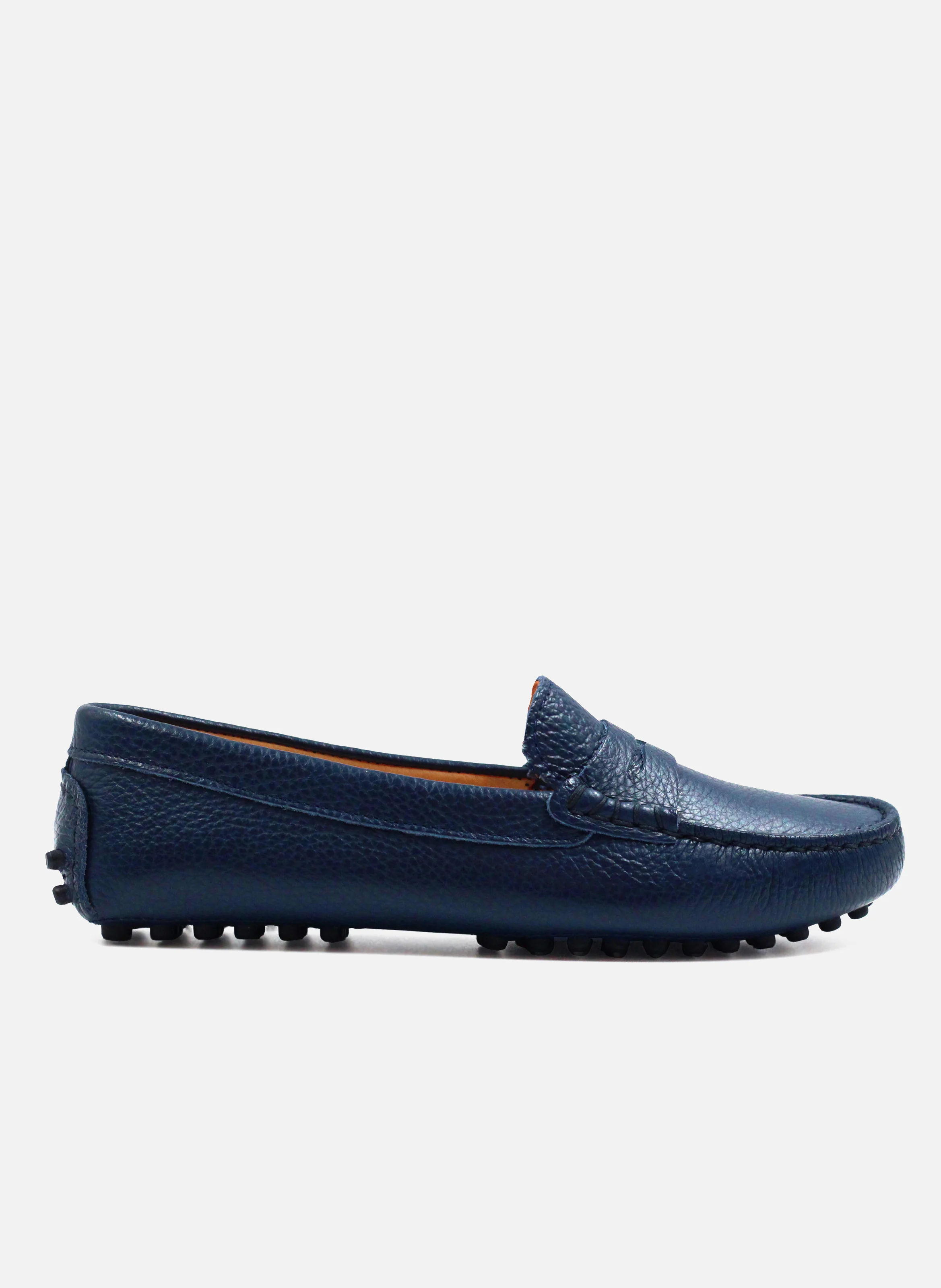 Mocassins femme cuir grainé | Bleu