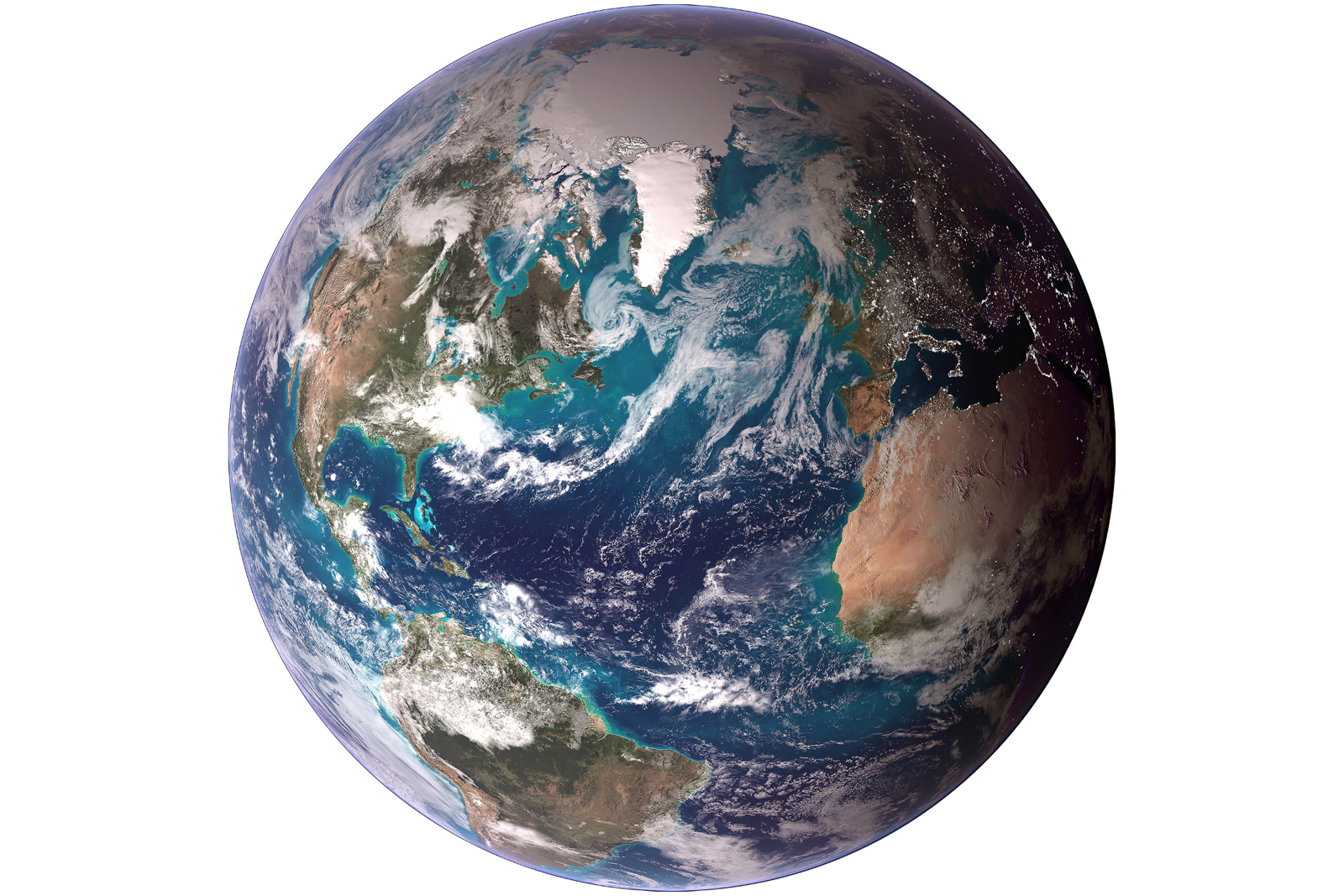 The Blue Marble bilde Ø80 cm