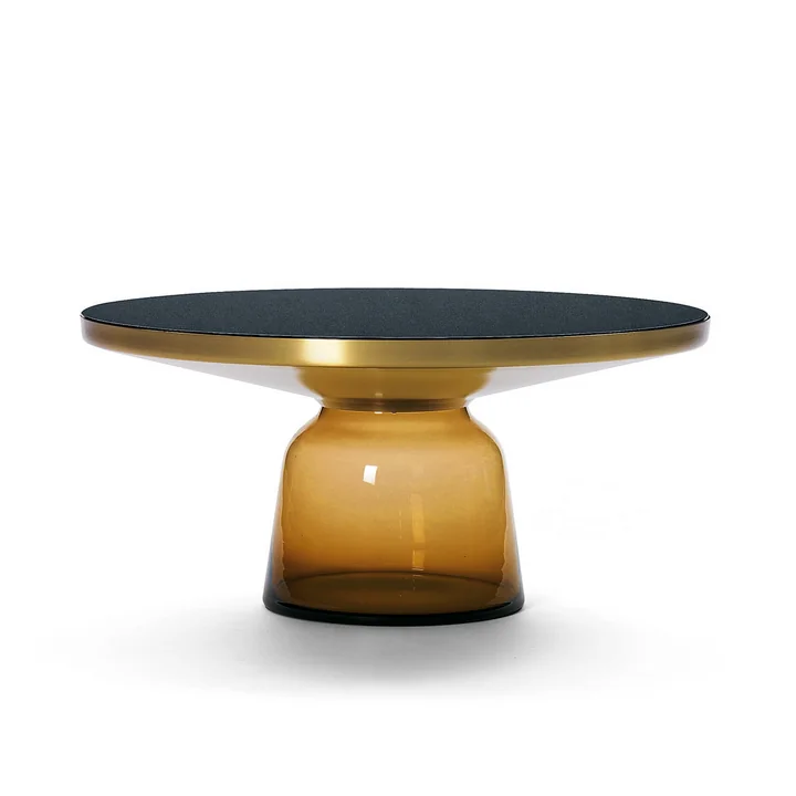 ClassiCon - Bell Couchtisch, Messing / Bernstein-orange