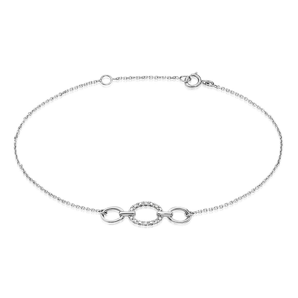 Bracelet Kristeen Or Blanc Diamant Blanc
