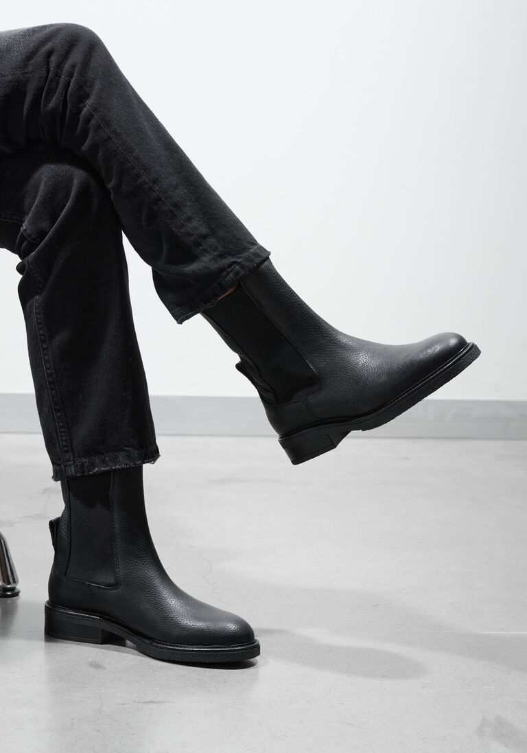 zwarte lina locchi chelsea boots 09-225