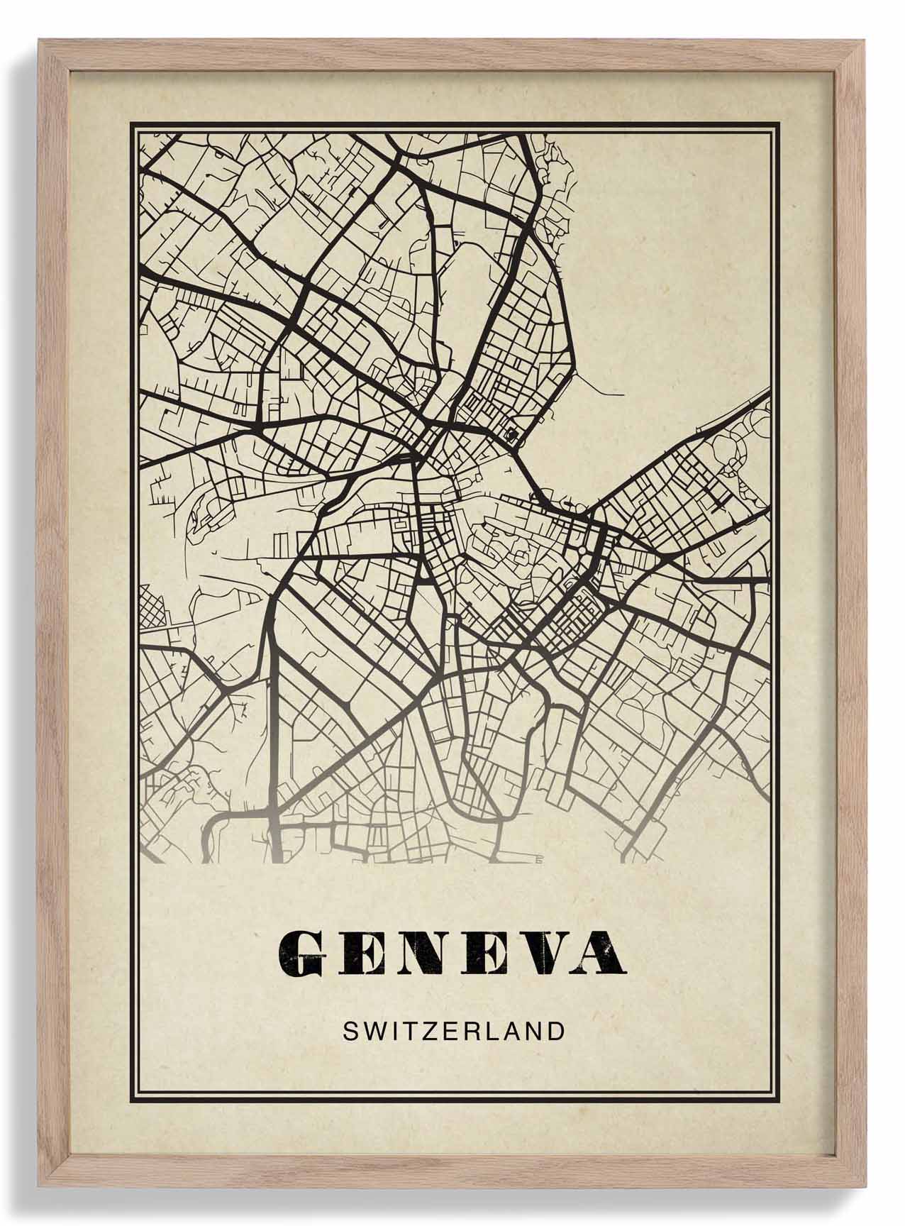 Genf Stadt Sepia
