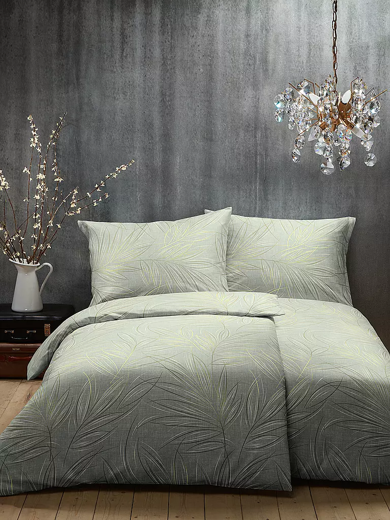 FLEURESSE Bettwäsche Dream Deluxe 70x90cm/140x200cm Evergreen hellgrün