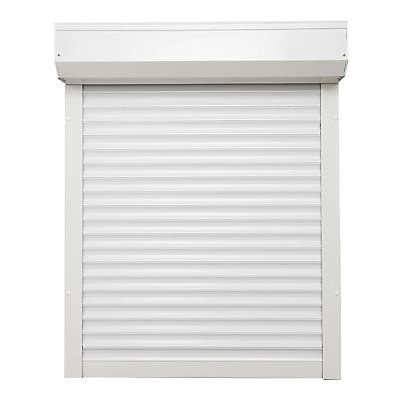 Volet roulant électrique alu motorisé filaire Protecta blanc 180 x h.215 cm