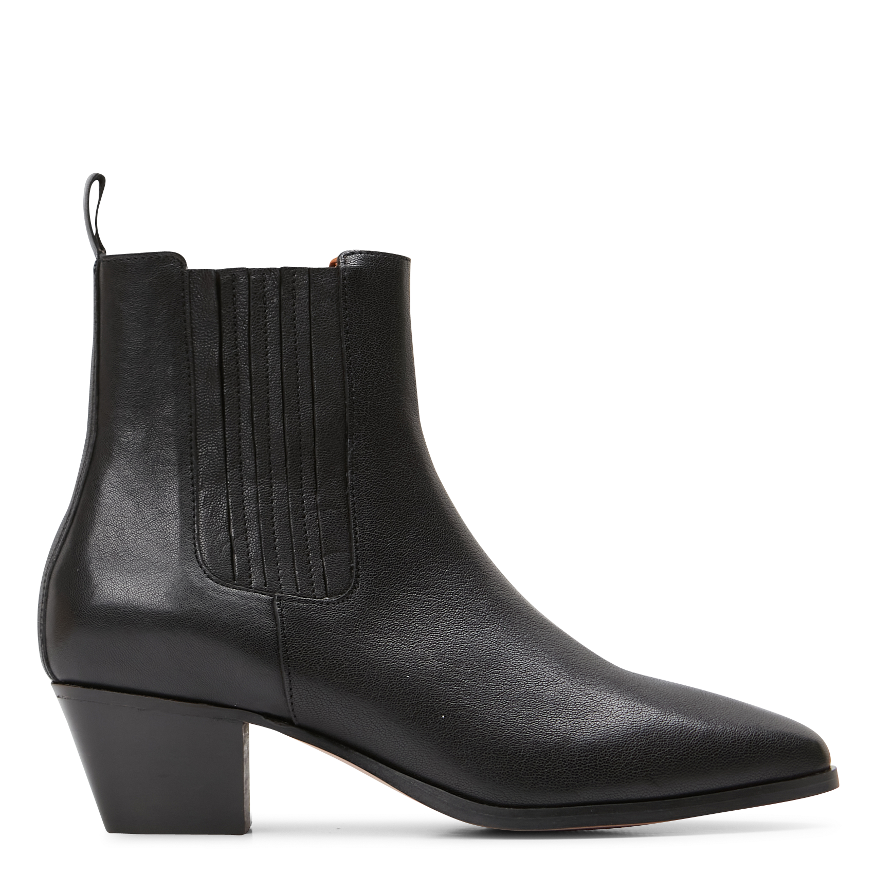 VICTOIRE - Bottines à talons en cuir| Noir
