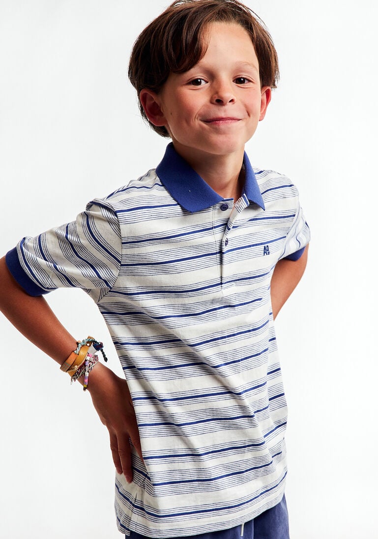 AO76 blauwe ao76 polo carter striped polo