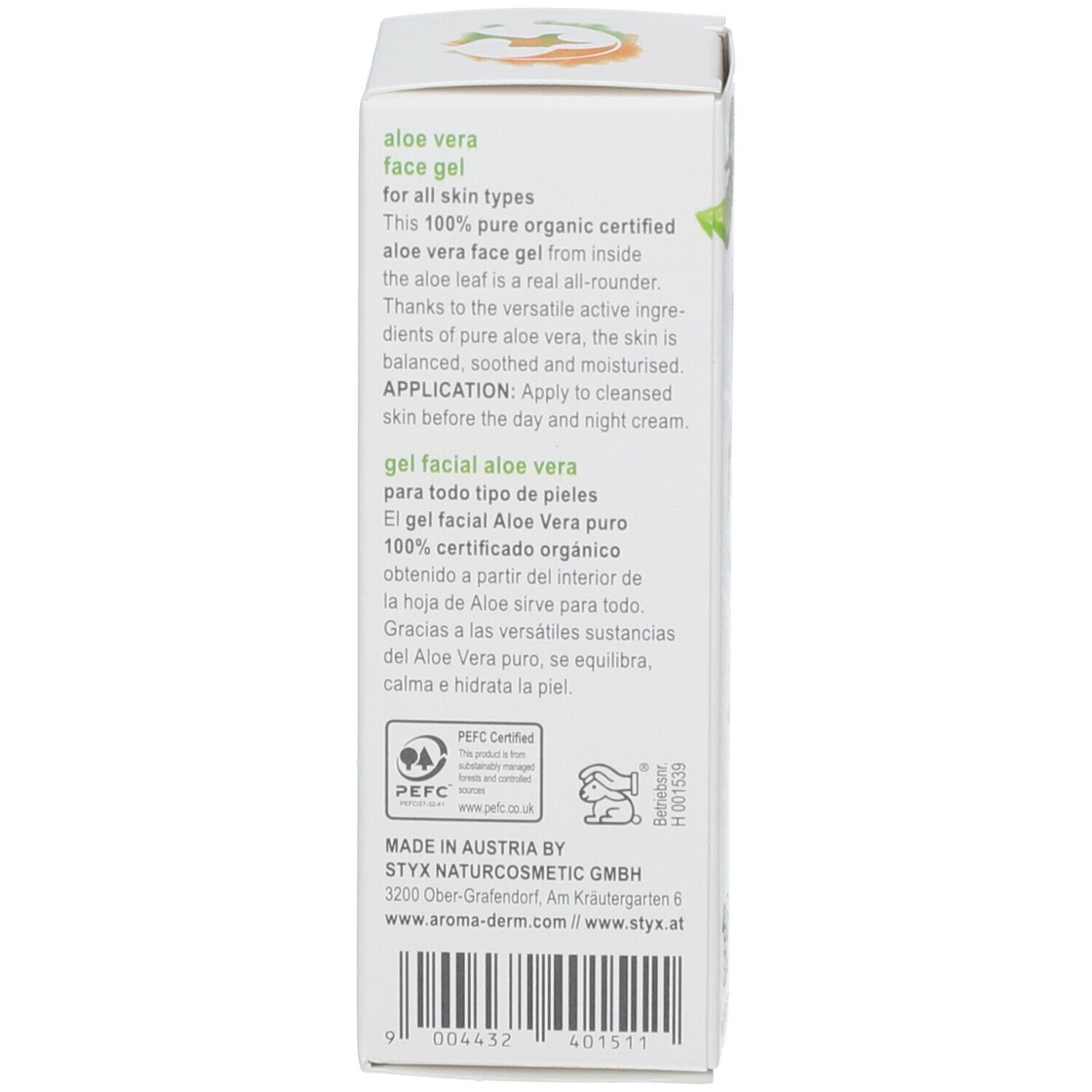STYX AROMADERM Aloe Vera Gesichtsgel