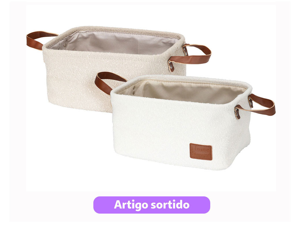 CESTO PARA ARRUMAÇÃO 30X20X15CM CORES SORTIDAS