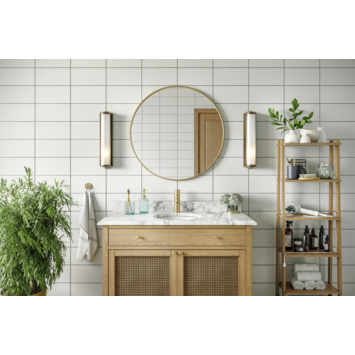 Haceka badkamerspiegel Deco geborsteld goud Ø 80 cm rond