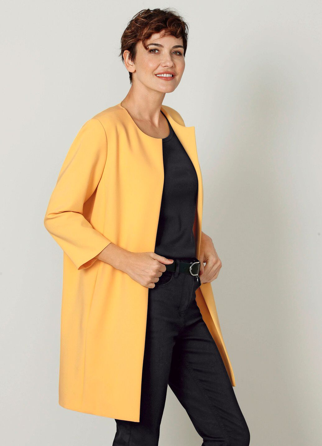 Longblazer mit Taschen