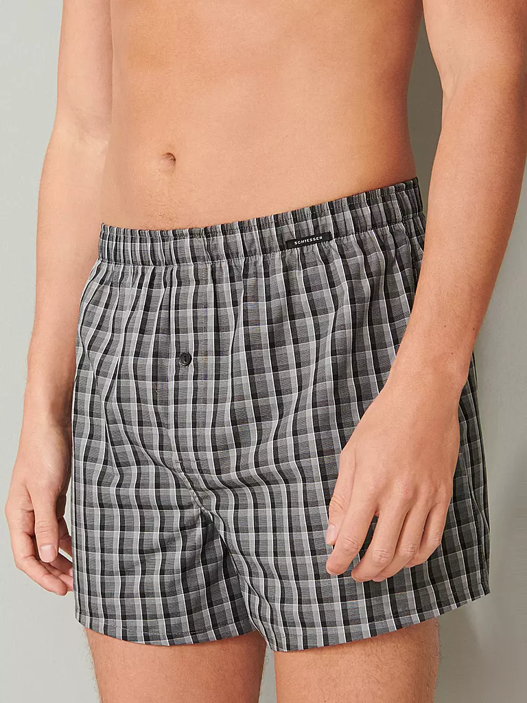 SCHIESSER Boxershorts 2er Pkg grau