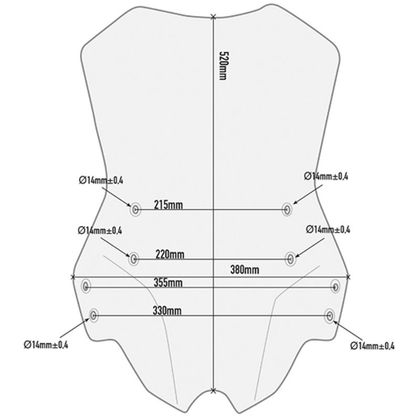 Bulle Givi Haute proctection incolore - Incolore