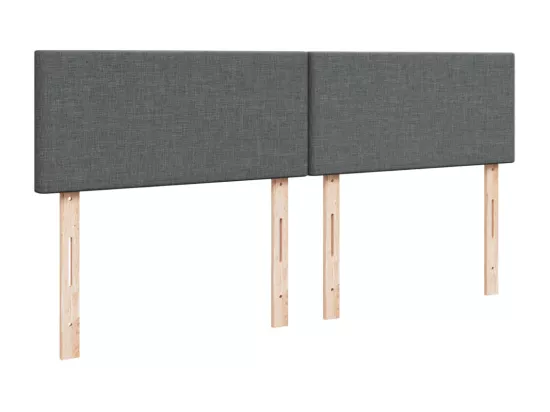 Sommier à lattes de lit avec matelas Gris foncé 180x200cm Tissu