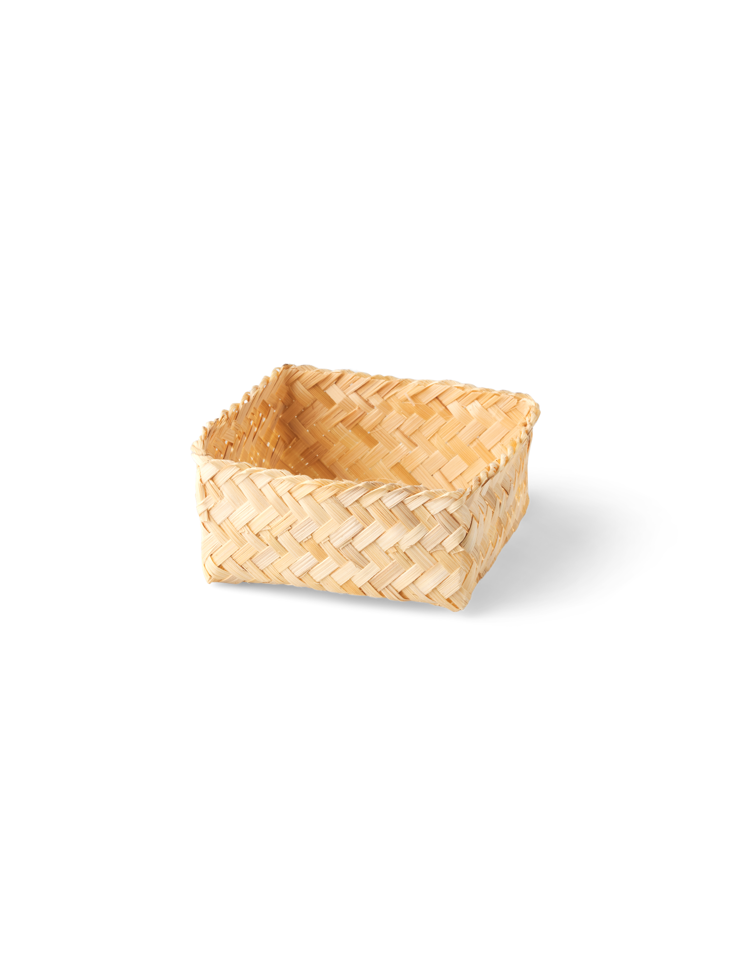 Opbevaringskurv | Bambus. 13 x 13 x 5,5 cm. | Nature