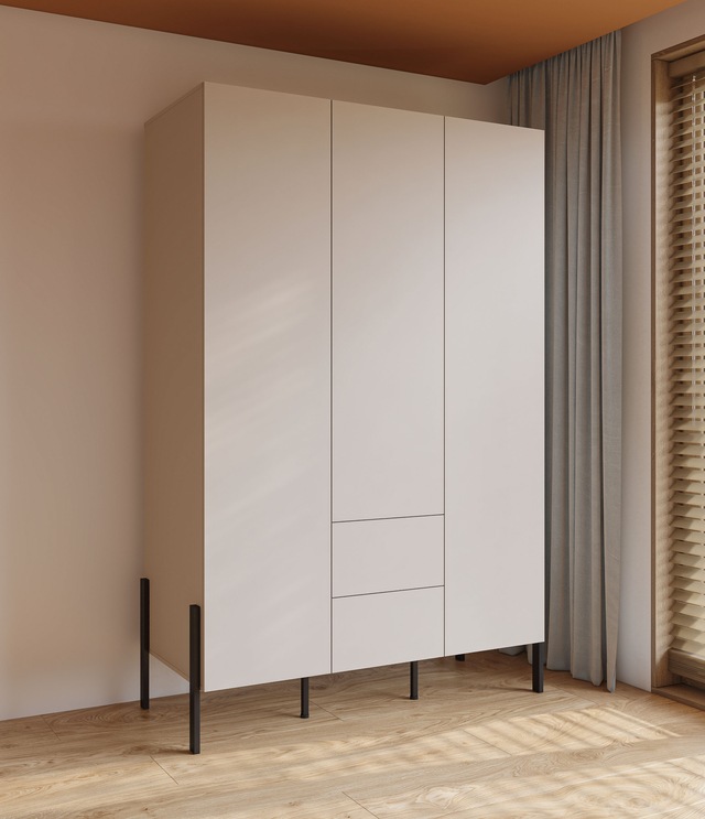 Home affaire Drehtürenschrank »Jukon, moderner Kleiderschrank mit Metallfüssen« B/H/T 3-Türer: ca. 135/210/60 4-Türer ca: 180/210/60,  push to open Funktion, passend zur JUKON Serie, viel Stauraum