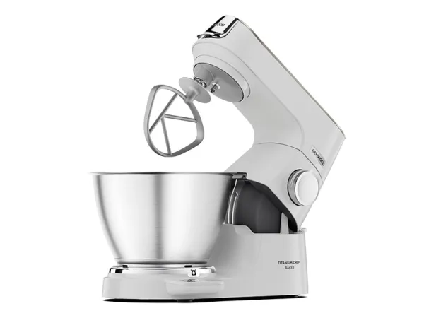 Kenwood Titanium Chef Baker XL KVL65.001WH - Køkkenmaskine - 1200 W - hvid/champagnecreme