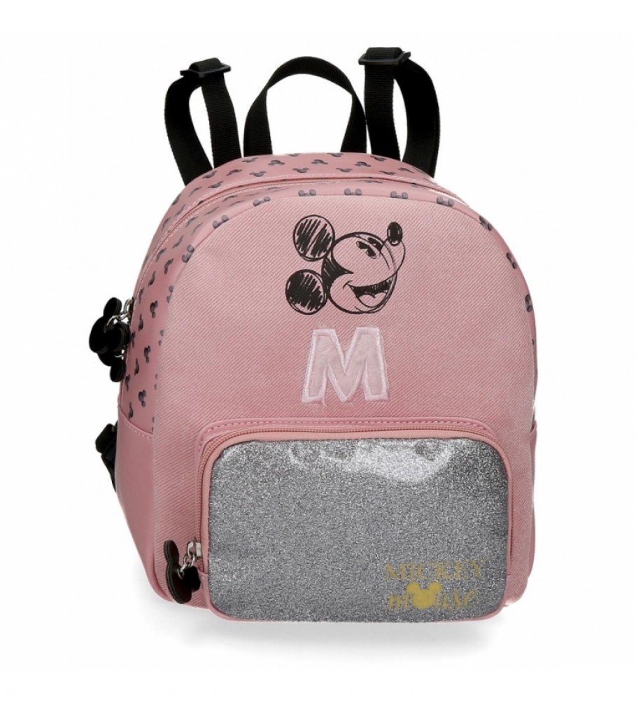 Mochila infantil Disney Mickey The Blogger - Rosa - 22x25x14cm -