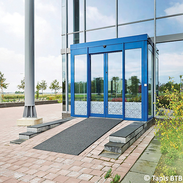 Tapis antidérapant anthracite sur mesure largeur 2 m