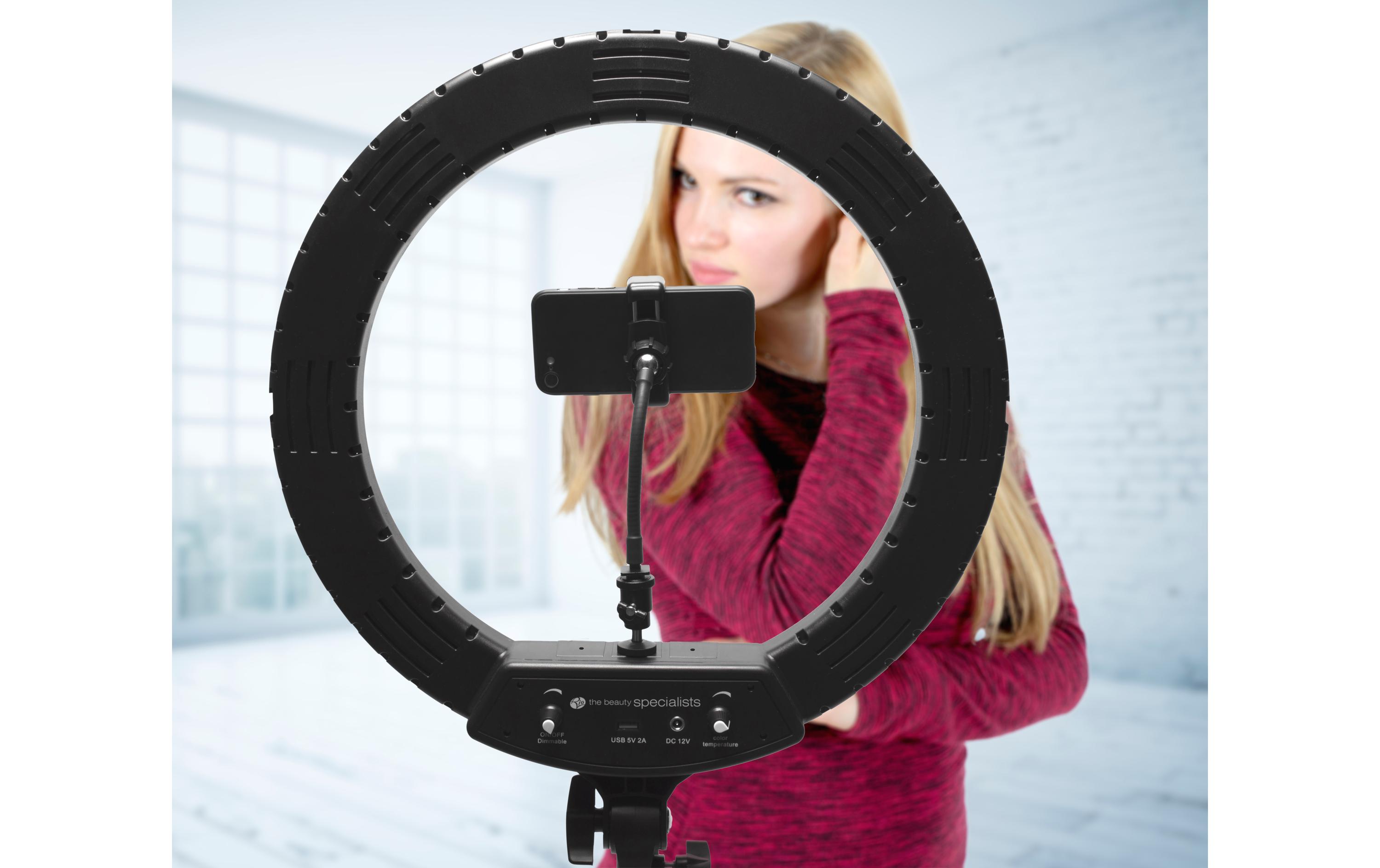 Dimmbares LED Ring Light Make-up & Vlogging RL18 Ø 45 cm<br>LED-Ringlicht für Make-up, Vlogging oder Fotografie