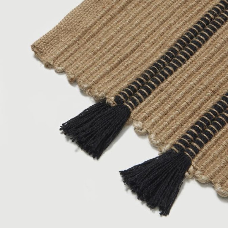 Broste Copenhagen Ezra deurmat 50x70 Natural/Black