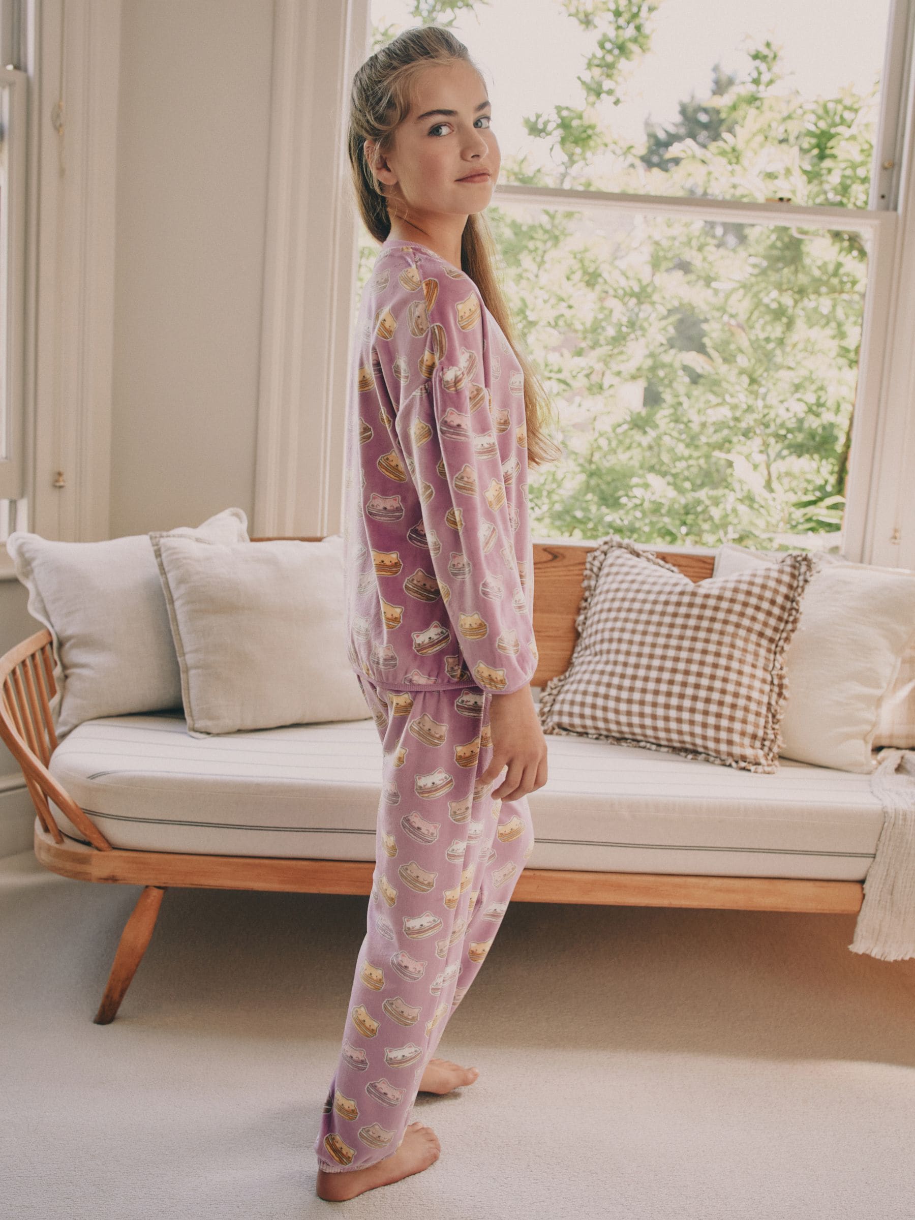 Pink Cataroon - Behaaglijke fleece pyjama (3-16 jr)