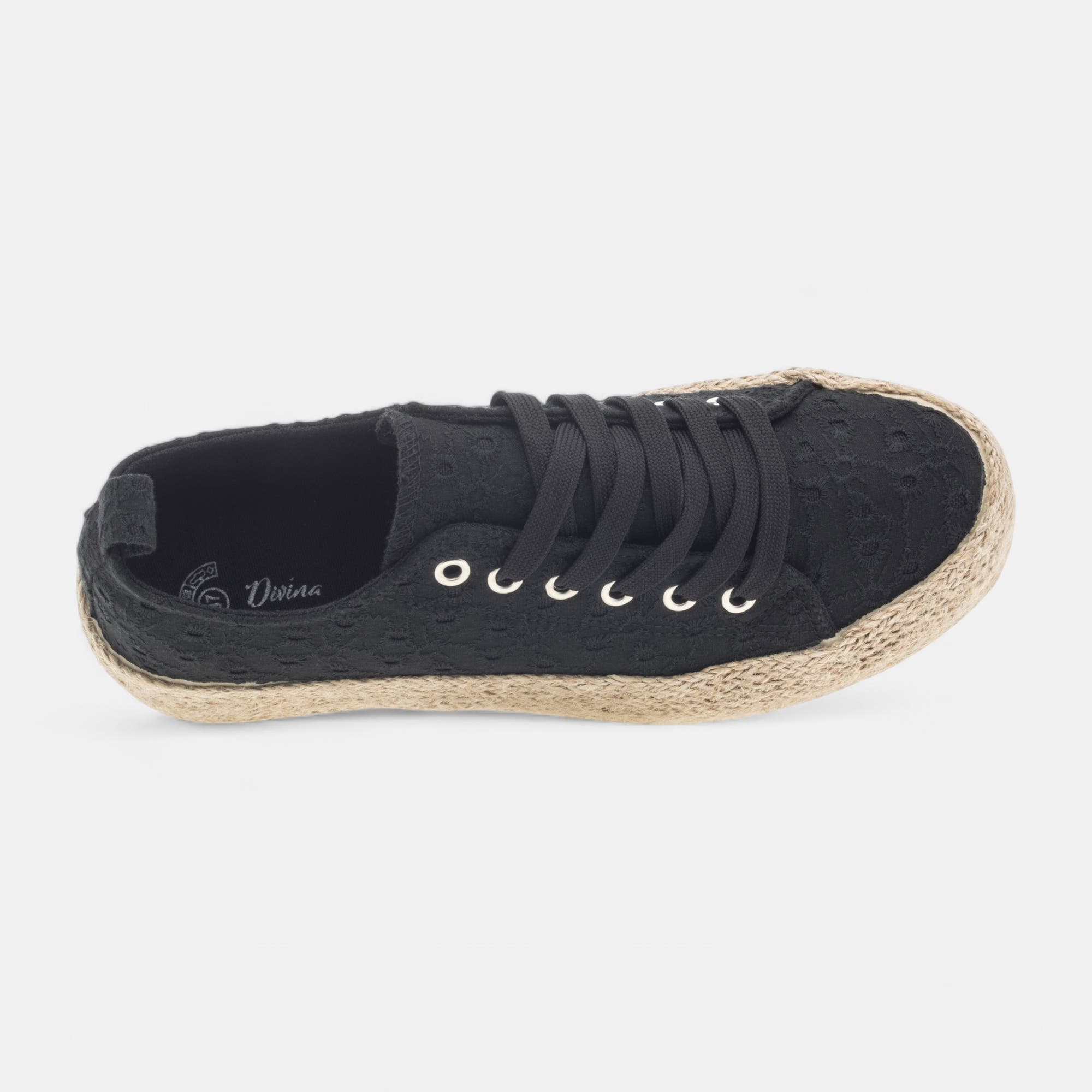 Baskets en toile Femme noir