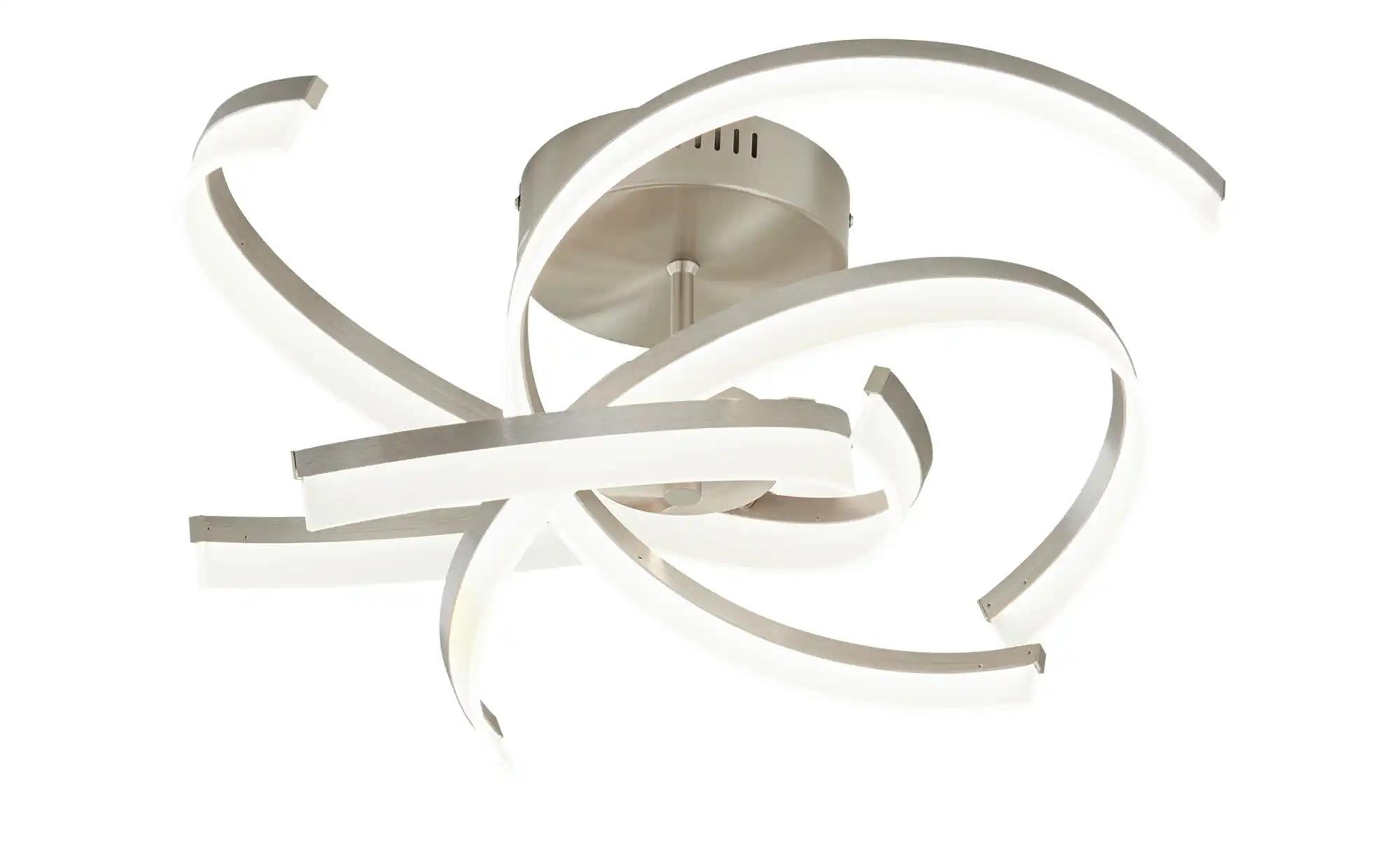 Fischer-Honsel LED-Deckenleuchte, Nickel matt mit Fernbedienung