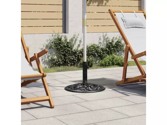 Socle de parasol Noir 48x48x33 cm Fonte
