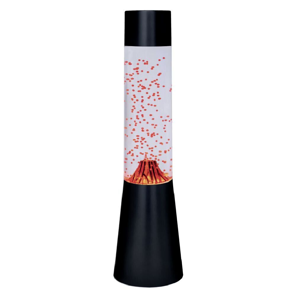 Lampe volcan rouge et noir Ø9xH36cm