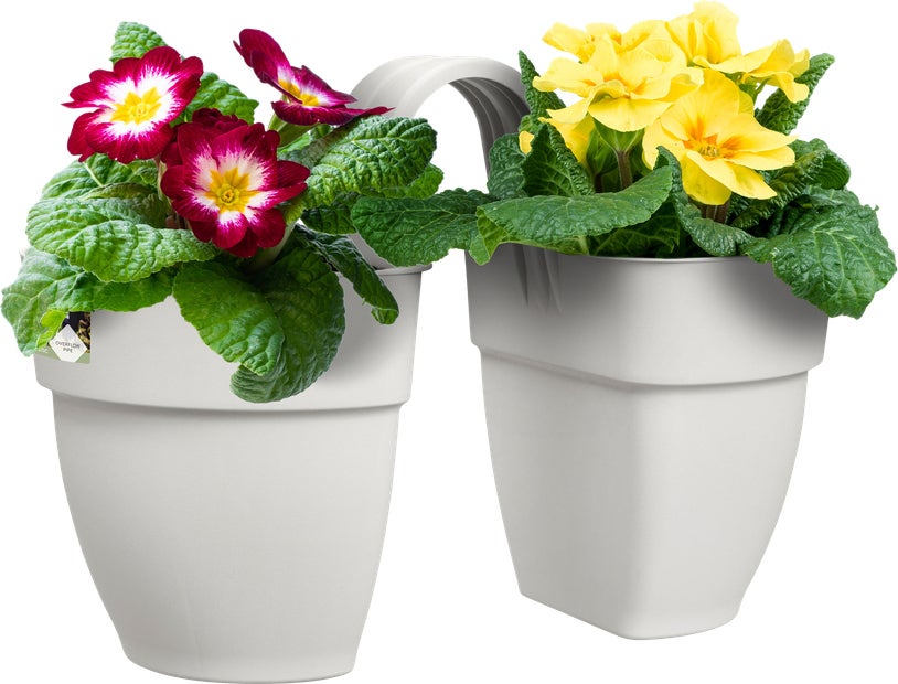 Elho balkonbak Vibia Campana Flower Twin wit 20,5 x 38,4 x 26,5 cm