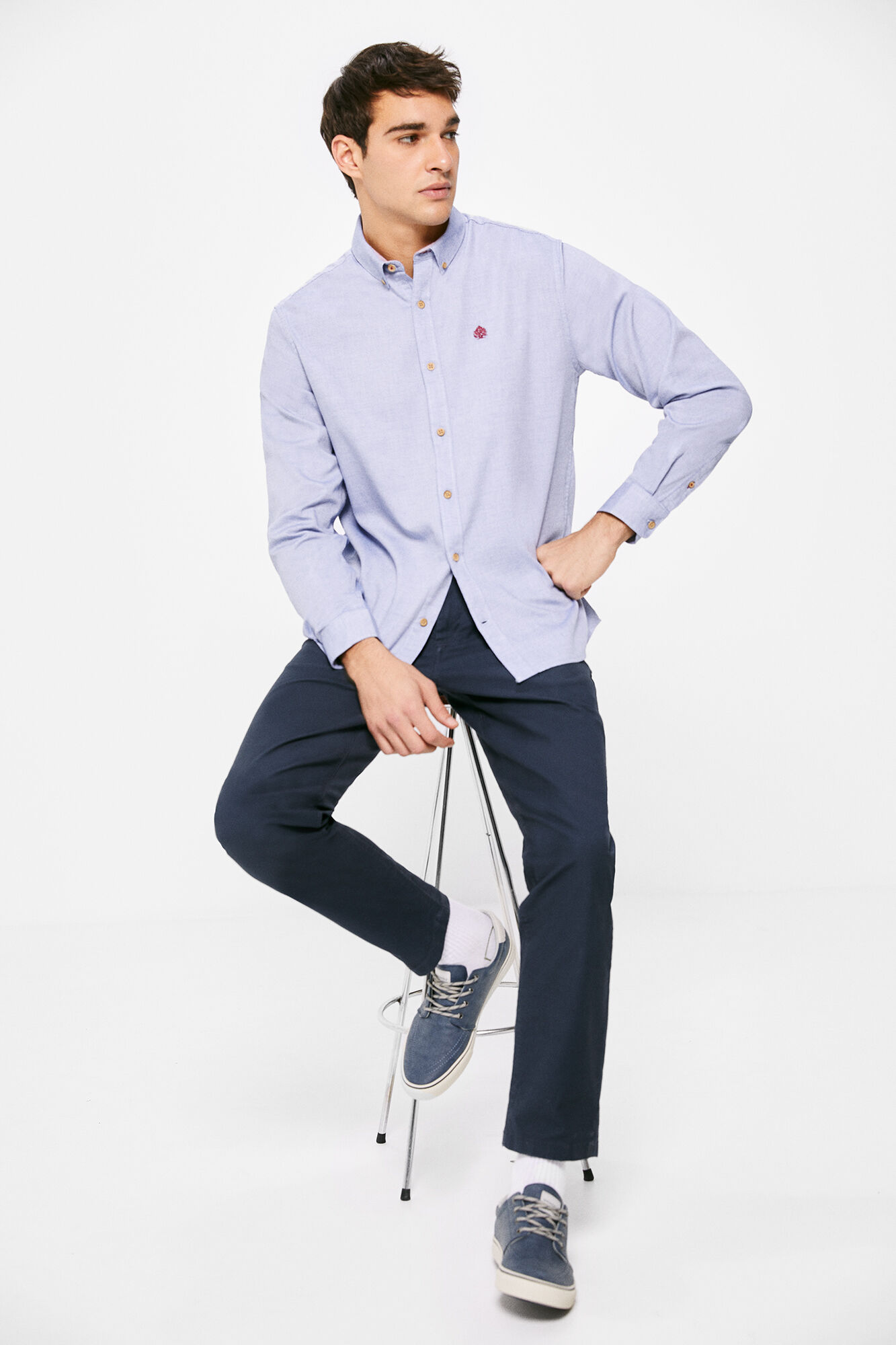 Cor da estrutura da camisa - azul médio