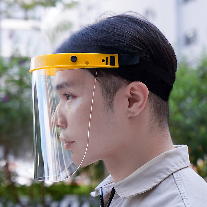 Visière de protection avec serre-tête élastique réglable