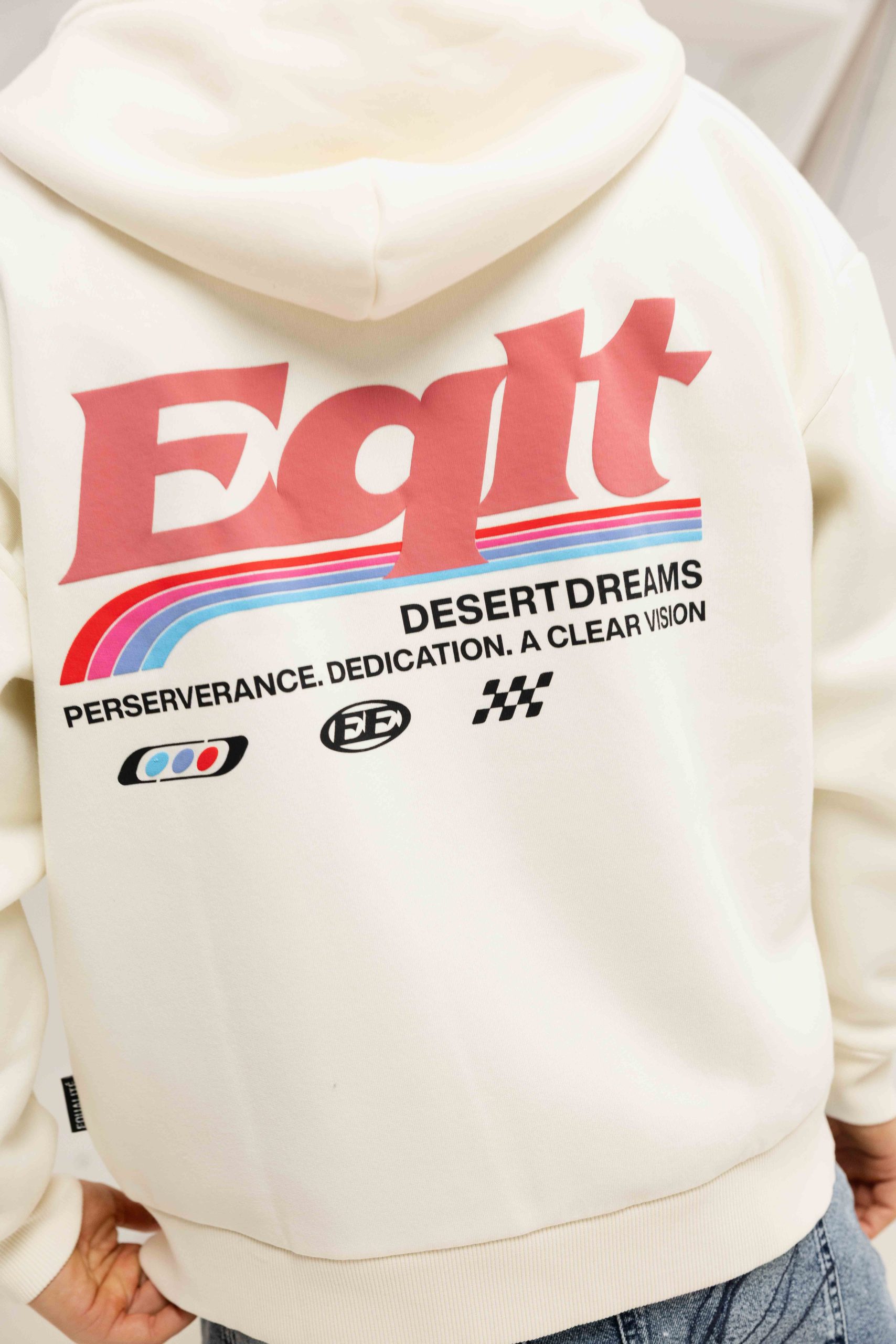Equalité Desert Oversized Full Zip Hoodie Heren Gebroken Wit