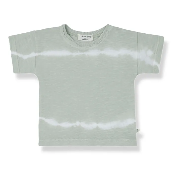 1+ in the family T-Shirt Tye and Die Bobby | Vert pâle