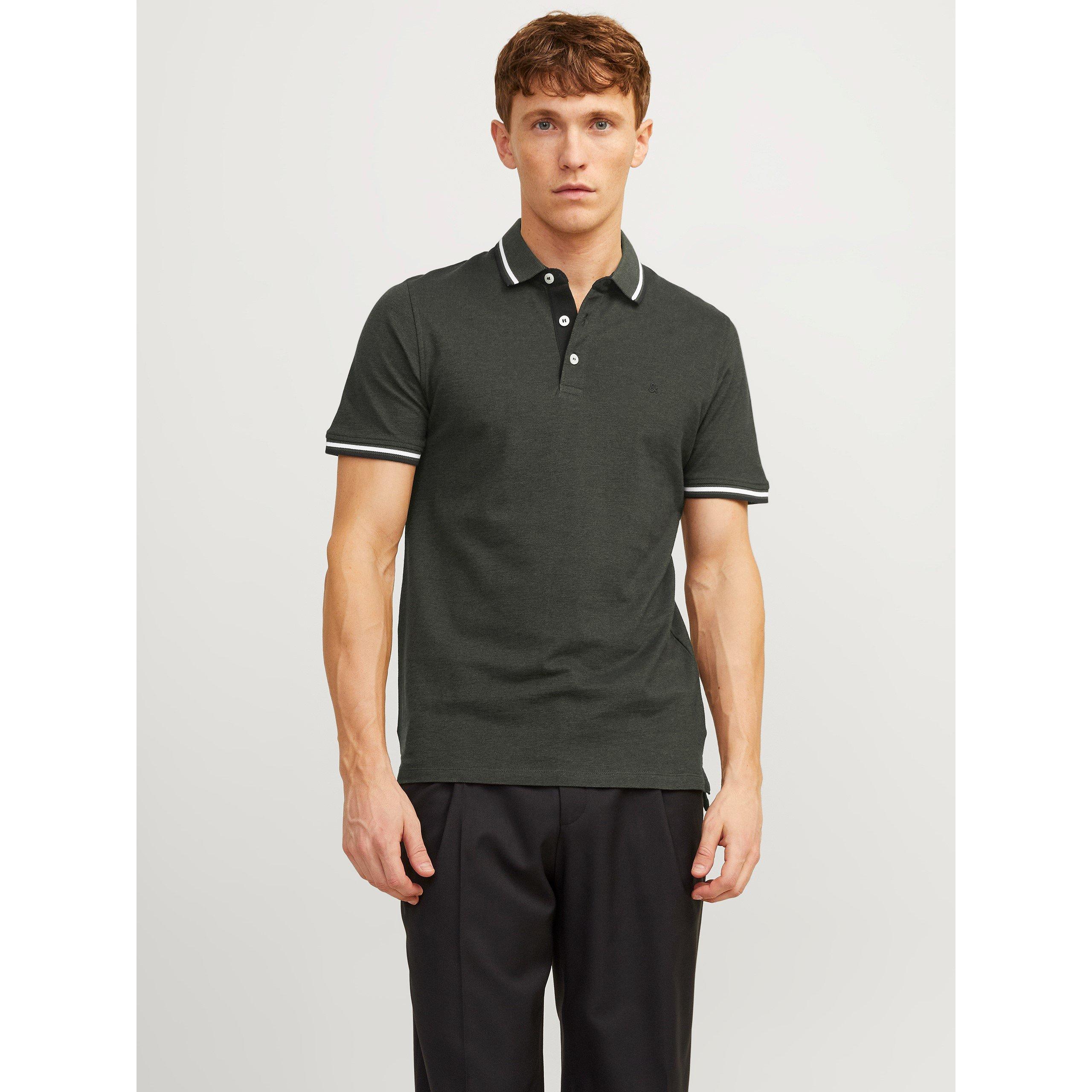 Jack and Jones Paulos Tipped Pique Short Sleeve Polo Shirt