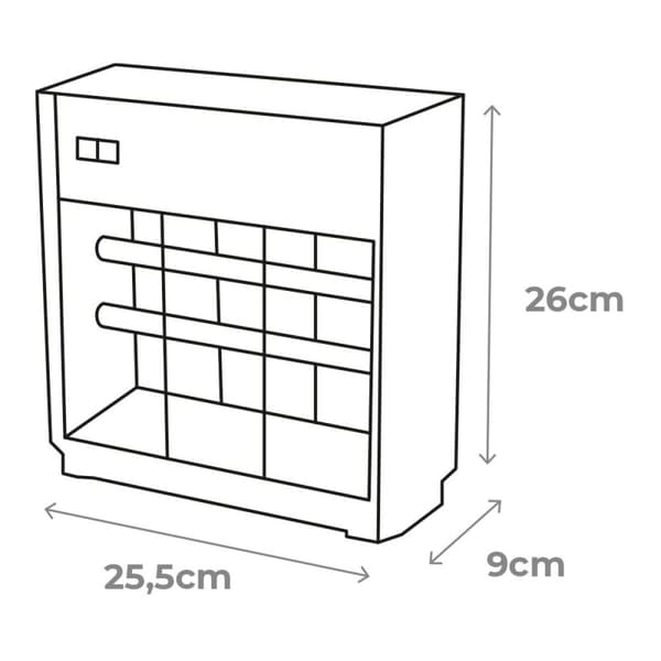 Elektrisk insektsdreper EDM 06011 Svart Sølv 12 W 25,5 x 9 x 26 cm Profesjonell