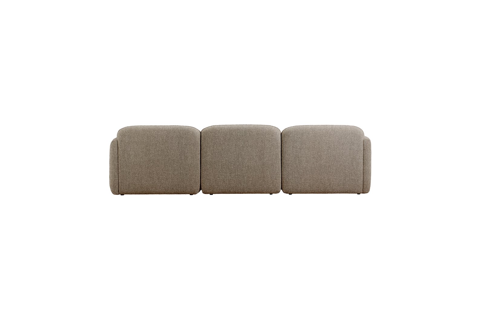 Fluff 3-seter Tekstil Storm 09 Grey med sorte ben