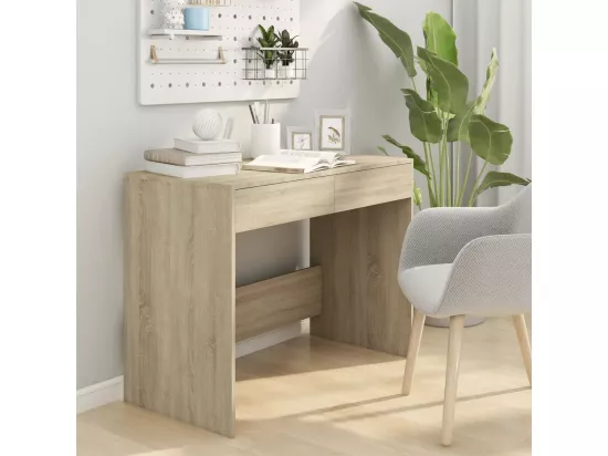 Bureau Chêne sonoma 101x50x76,5 cm Bois d'ingénierie