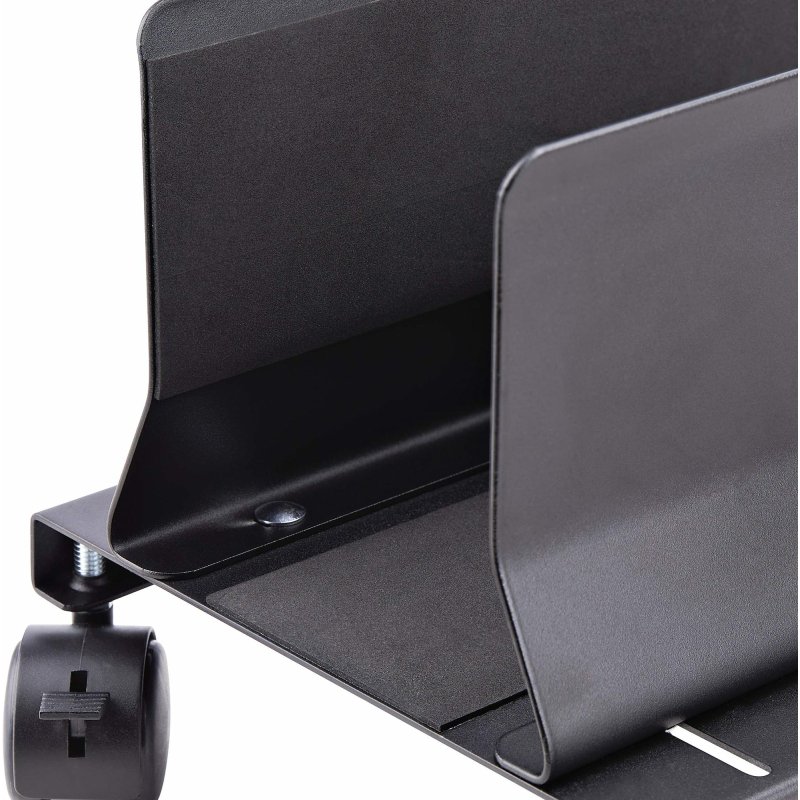 StarTech.com Support Mobile pour Unité Centrale, Support Mobile pour Unité Centrale PC à Roulettes, Charge Maximale de 21kg, Chariot à Roulettes pour Ordinateur de Bureau, Chariot en Acier, Support Réglable