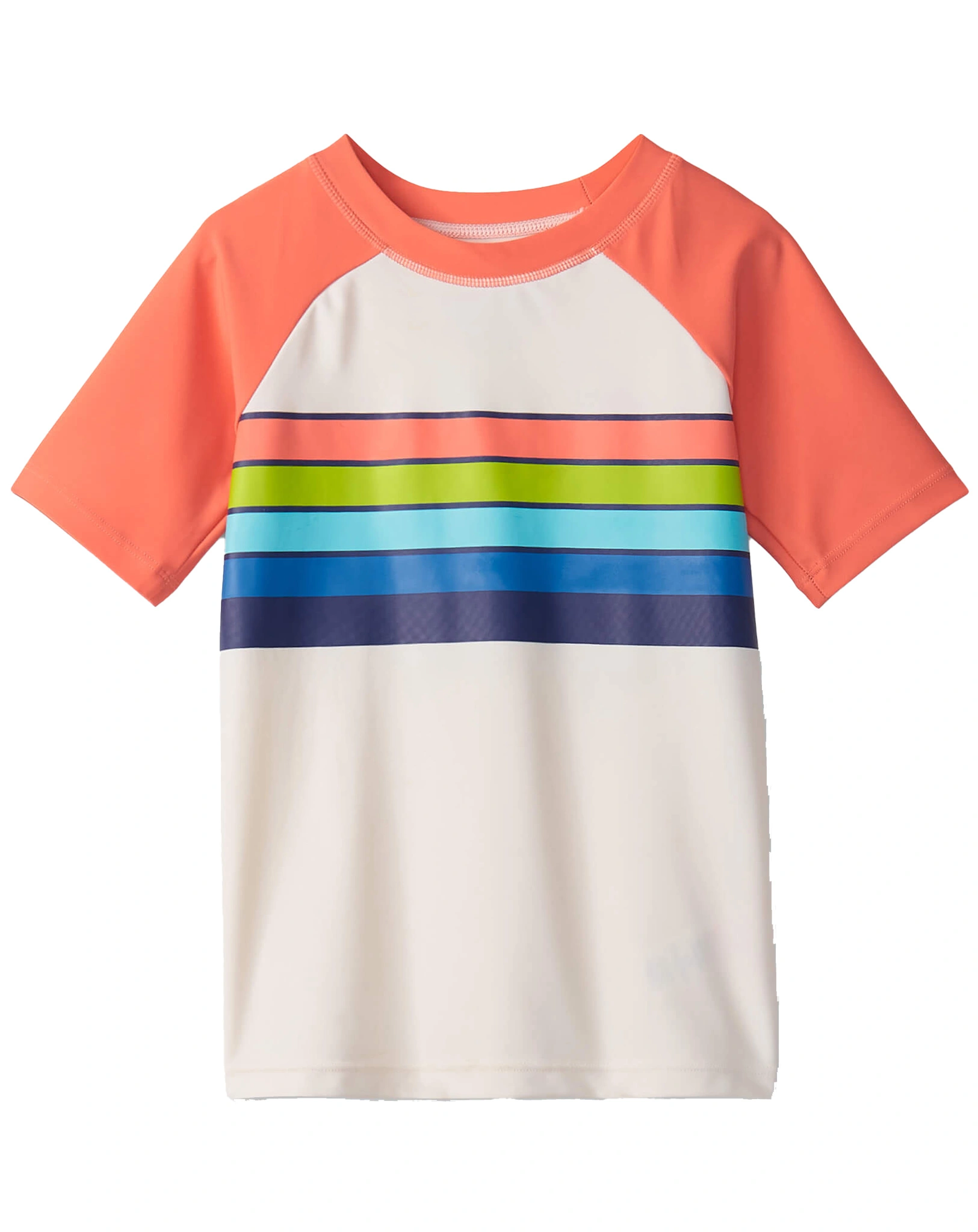 Badeshirt SURFER STRIPES in weiß/bunt