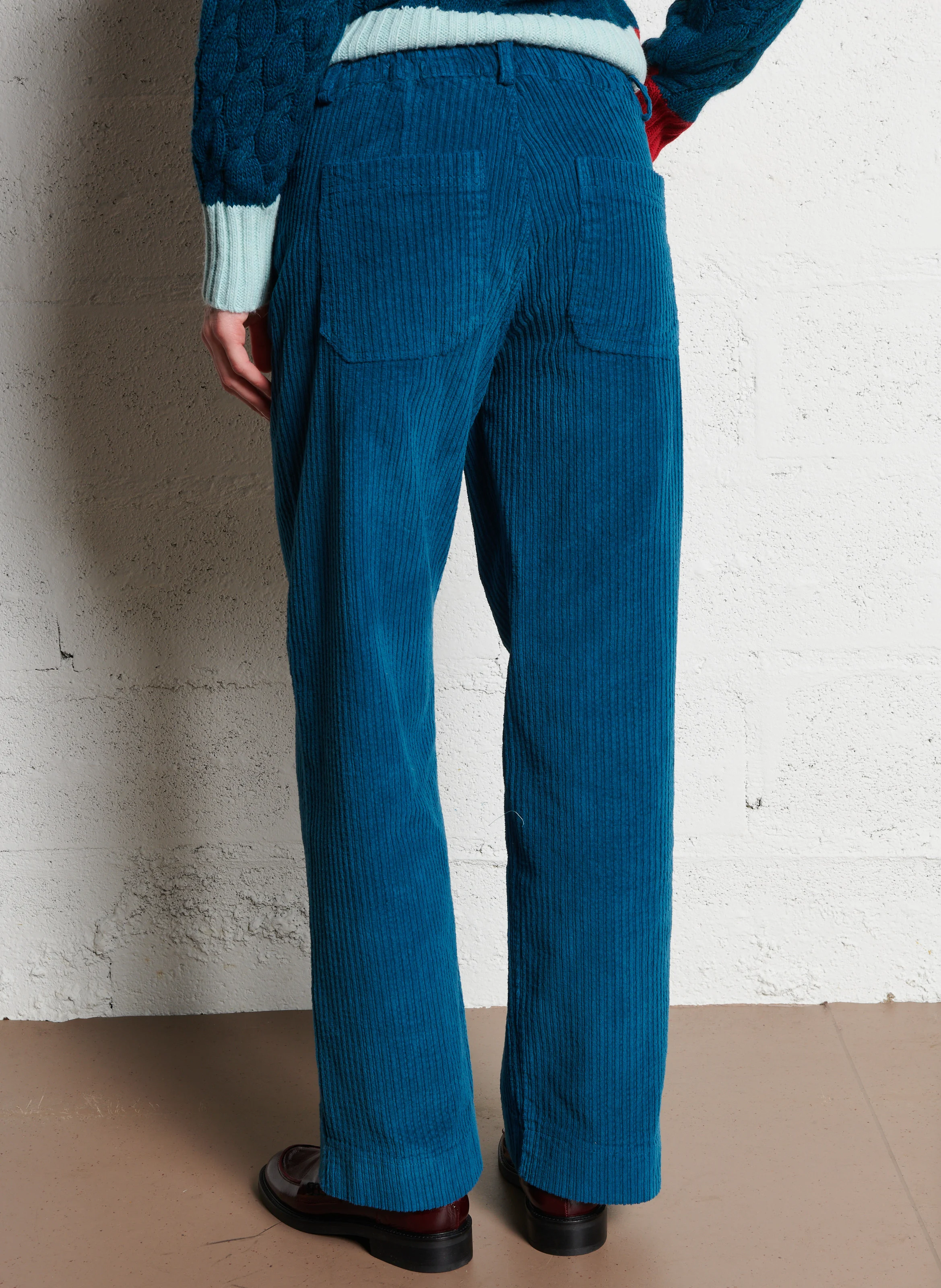 ROSE - Pantalon large en coton mélangé | Multicolore