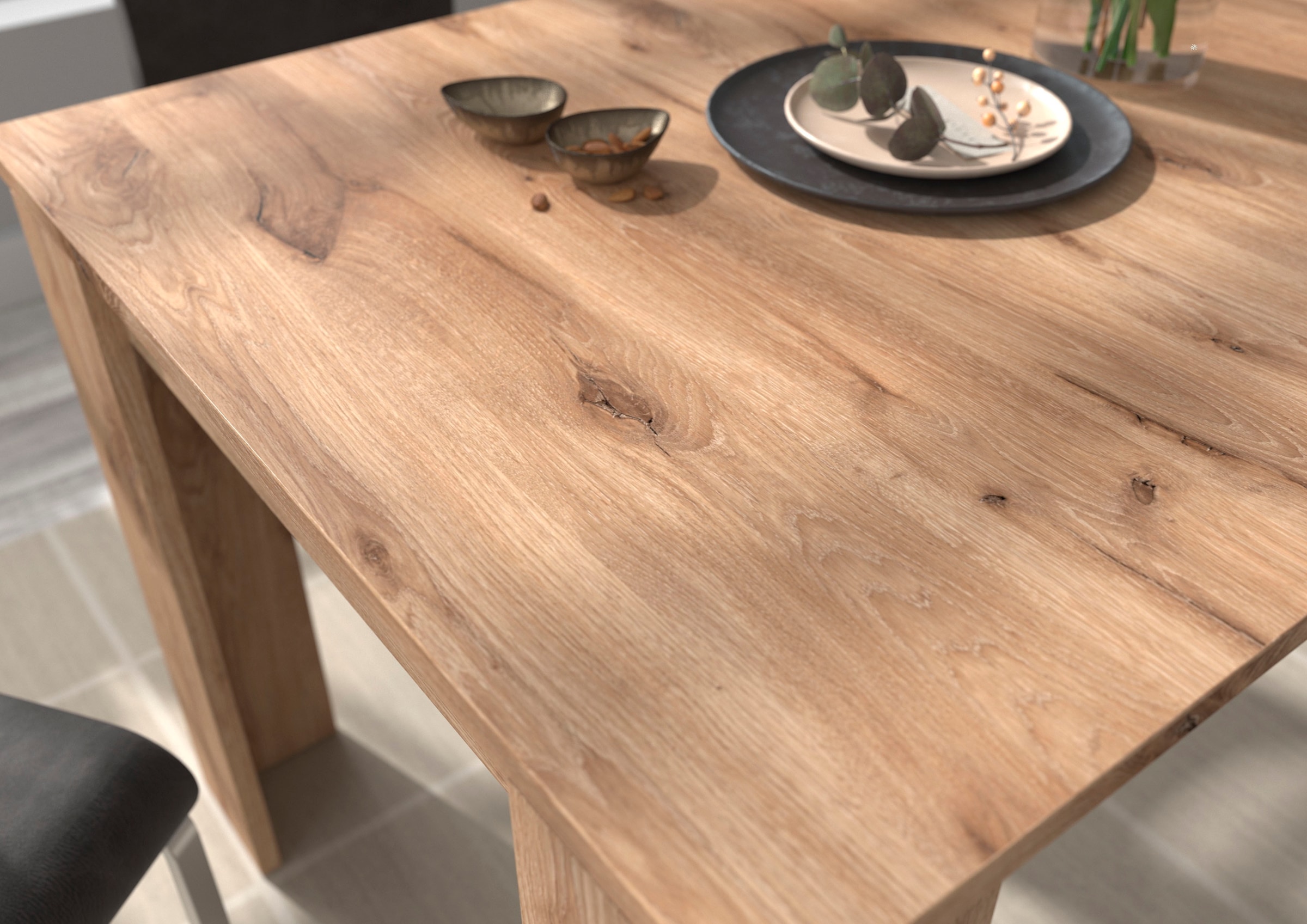 INOSIGN Esstisch »Kalmar, rechteckig, 160 cm ausziehbar auf 200 cm, inkl. Einlegeplatte« Esszimmertisch, Tisch, Küchentisch, dining table,