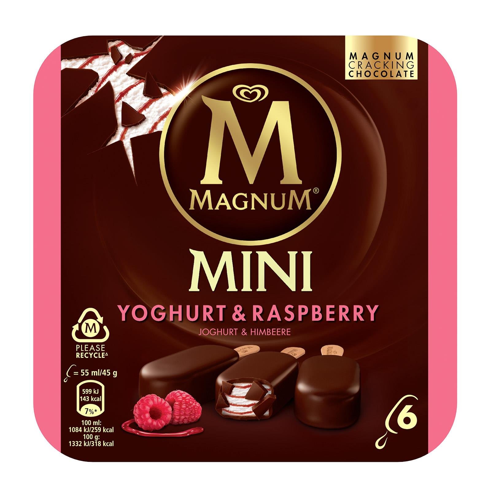 Eskimo Magnum Mini Yoghurt Raspberry 6er