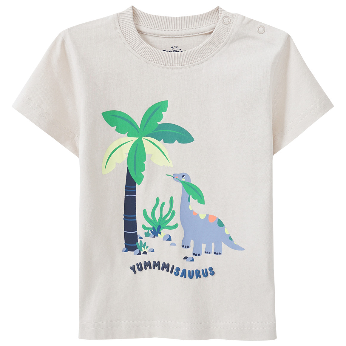 Topomini Baby T-Shirt mit Dino-Print beige