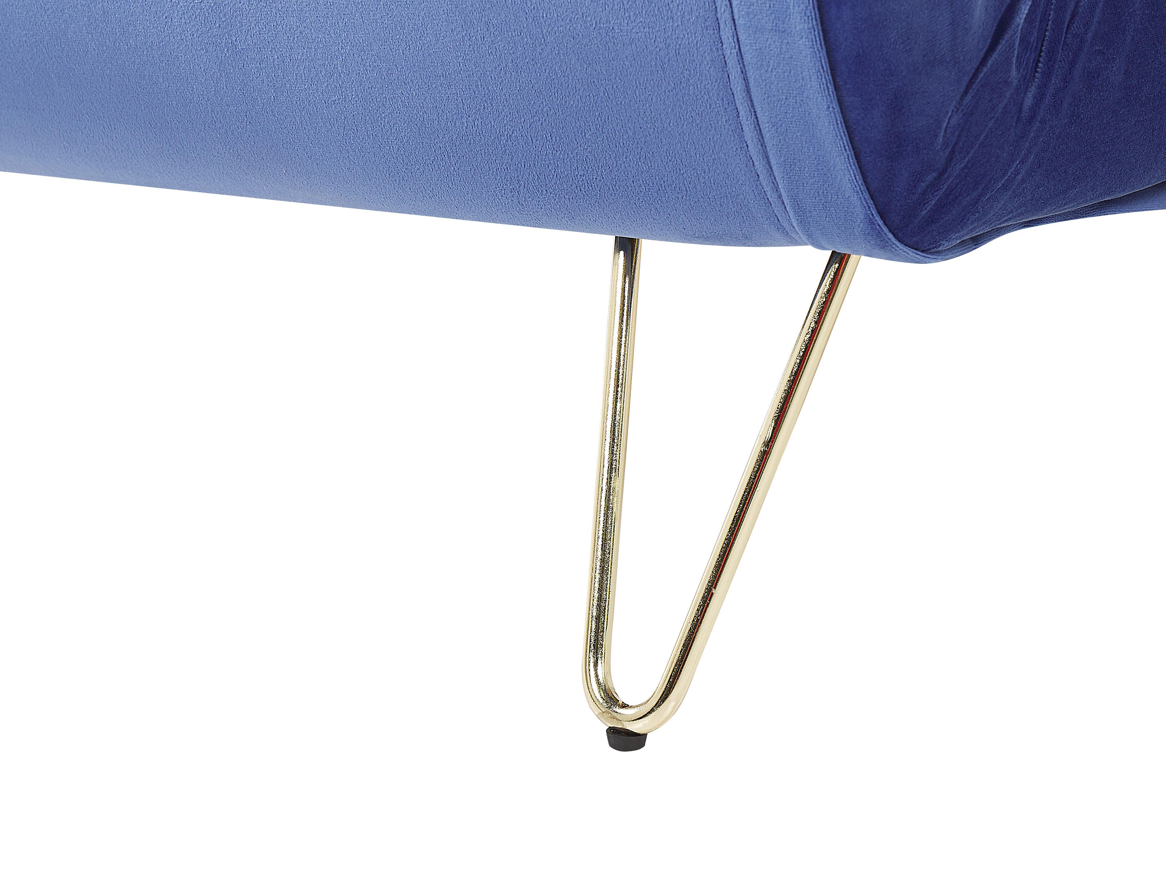 Bankenset 3-zits VESTFOLD Fluweel Marineblauw