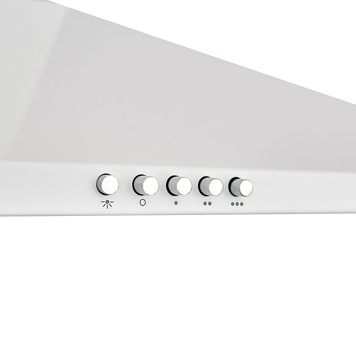 Hotte trapèze Cooke & Lewis CHW60 blanc, 60 cm