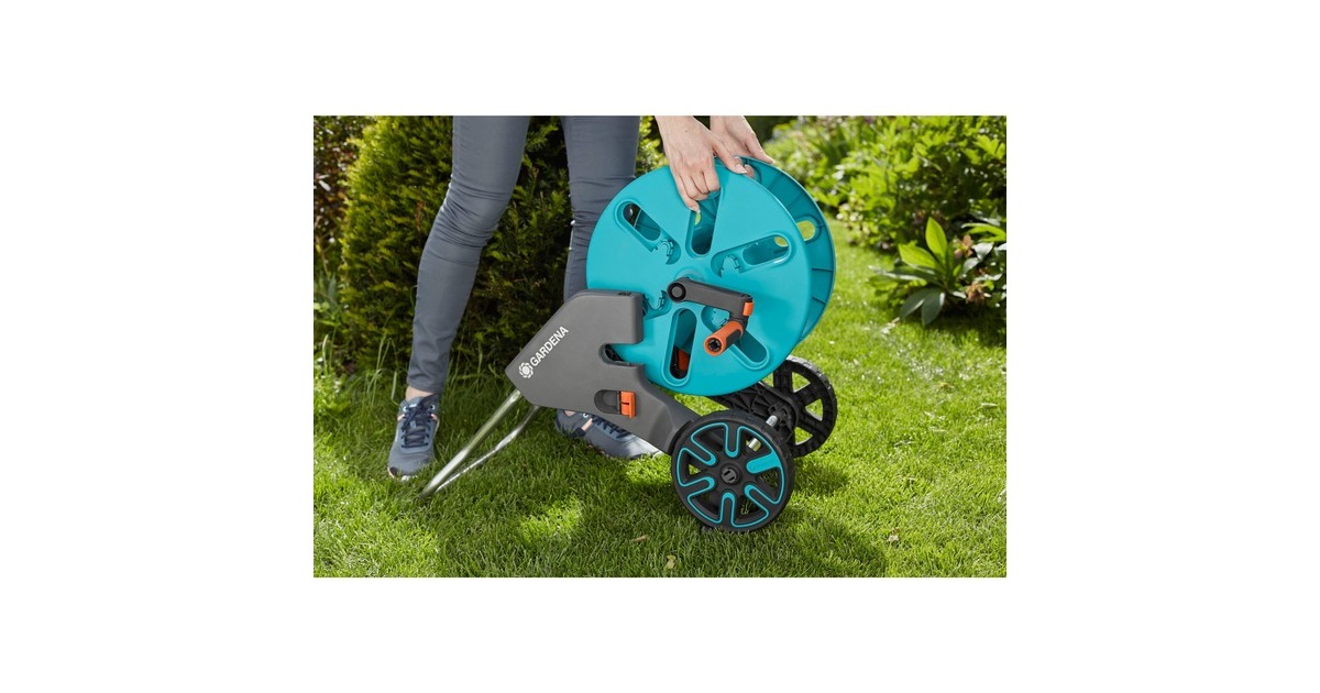 GARDENASlangenwagen AquaRoll M Easy Set  (Turquoise/grijs, 18517-20)