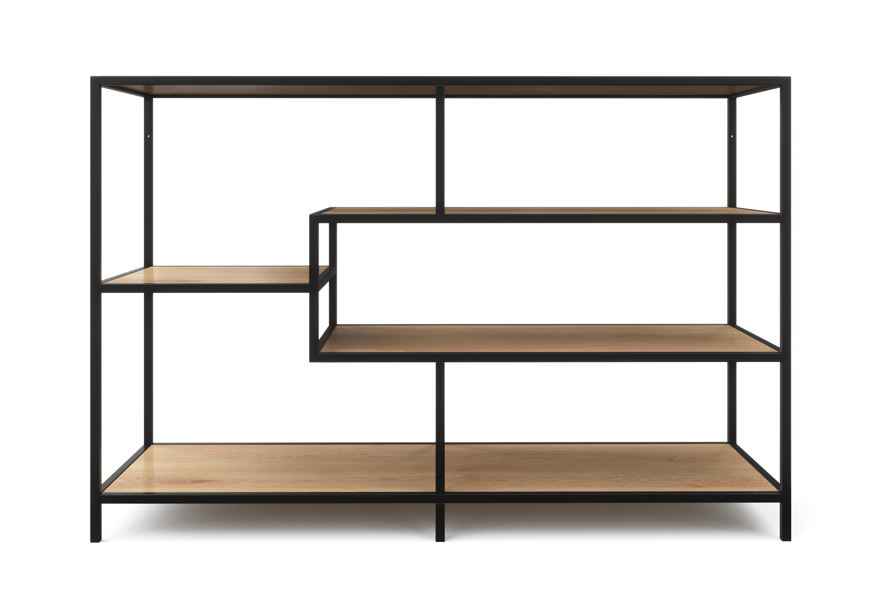 Bücherregal SEAFORD 117 x 78 cm braun/schwarz