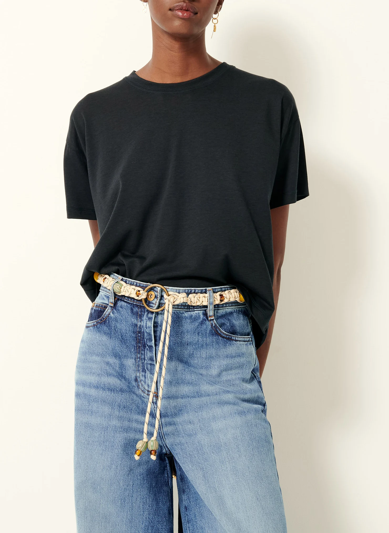 TOO - Tee-shirt ample col rond fluide | Bleu