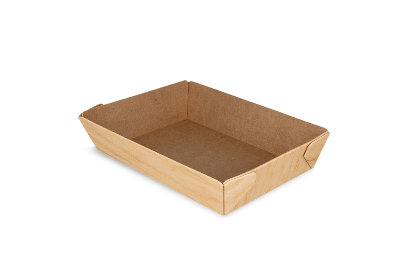 Houten snackbakje 144x100x35mm